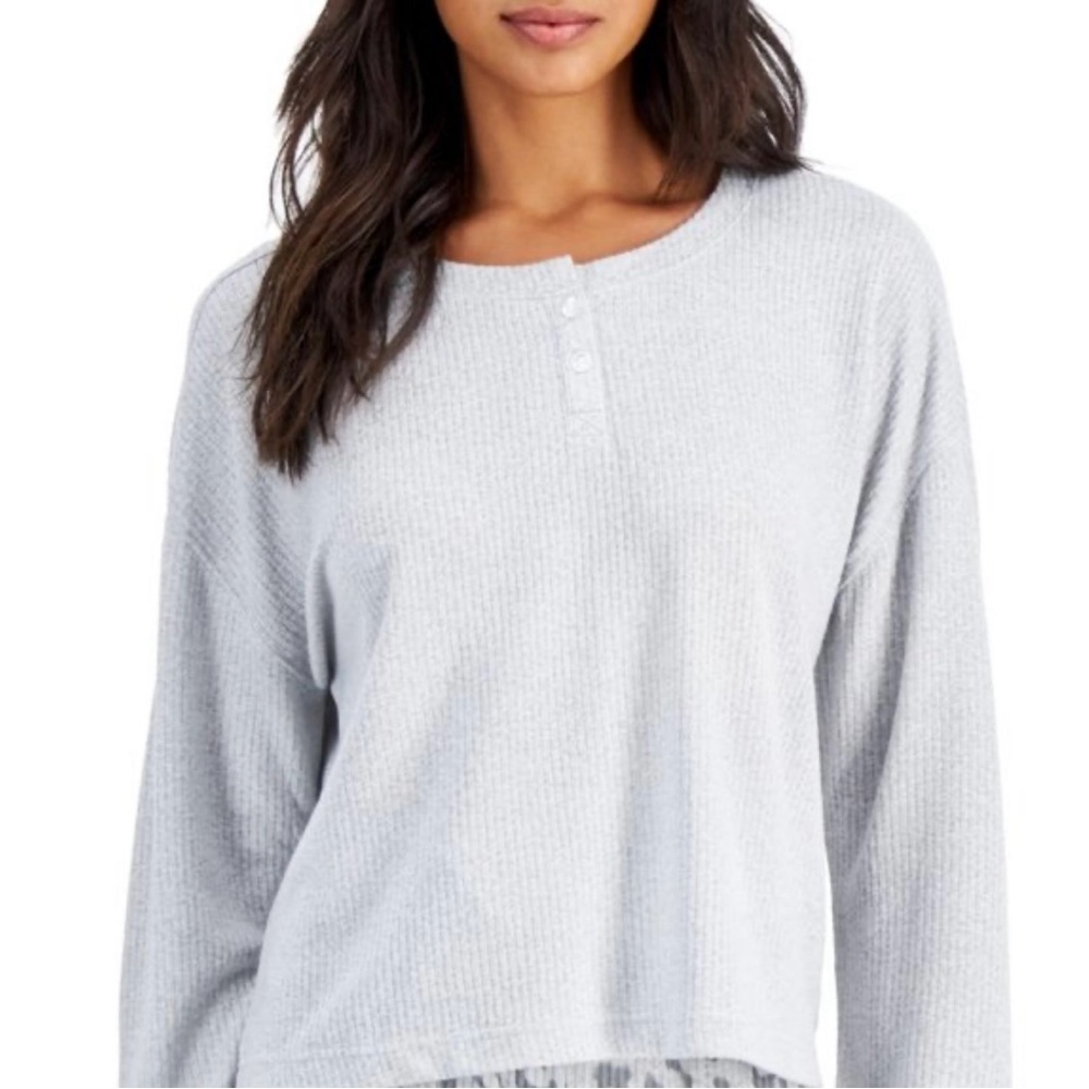 NWT Jenni Women’s Ribbed Henley Loungewear/Pajama Top